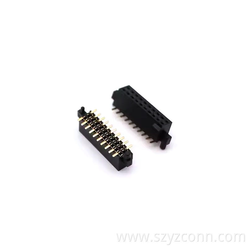 1.27mm Pitch Female Header Dual Row SMT With Outside Post H4.3mm 23P-250P (1)